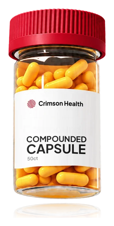 Crimson Health compounded capsule bottle